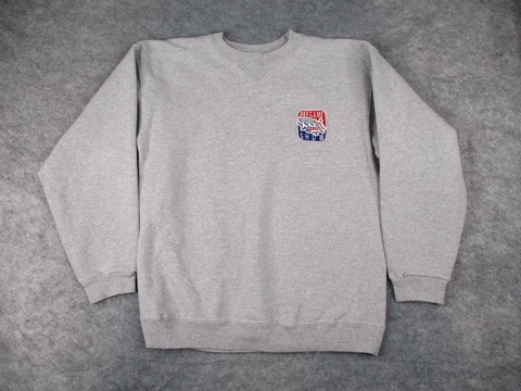 Vintage Super Bowl XXXVI Sweater Mens Large New England Patriots Crew Neck 2002 Cover