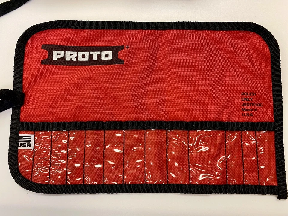 PROTO J25TR10C, Red Canvas, 13 Pocket Tool Holder, 12-in x 8-in x 0.5-in - Image 1 of 1