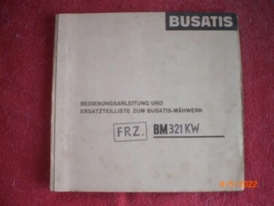 LIVRET   INSTRUCTIONS  + CP    BARRE  DE COUPE   BUSATIS  BM 321 KW - Bild 1 von 4
