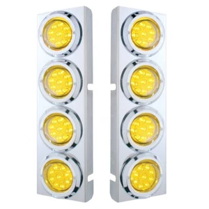 Peterbilt Air Cleaner Bracket Reflector Lights & Bezels - Amber LED/Amber Lens - Bild 1 von 12