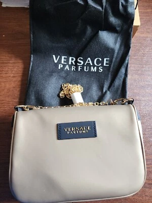 Versace Parfums Gold Clutch Shoulder Crossbody Handbag Purse Pouch Bag New - Image 1 of 4