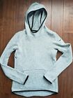 Nike Gray Therma-Fit Knit Hoodie Pullover Black Swoosh Logo Hooded Size Small