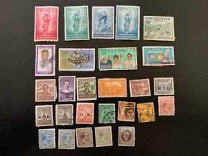 Philippines Postage Stamp Lot - 27 Different - Used - Off Paper - Picture 1 of 1
