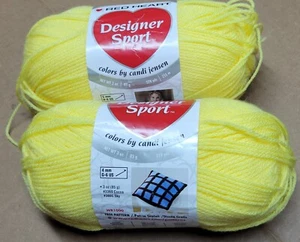 Red Heart Designer Sport x2 Lemon Zest 3 oz 279 yds 100% Acrylic 3 DK Light Yarn - Picture 1 of 4