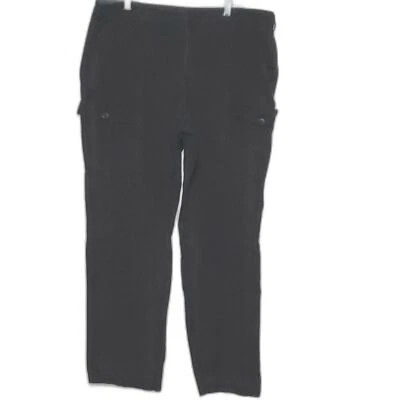 Faded Glory Women's Black Cargo Pants Boho Loose Fit Chore Military Size 14 - Image 1 of 4
