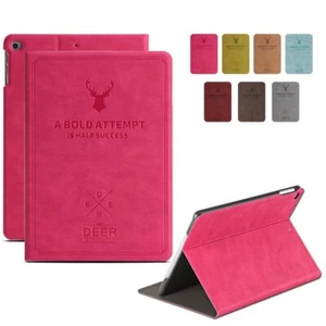 iPad 9.7 Air 5 4 3 2 1 5 6 7.9 10.2 10.5 10.9 Slim Magnetic Flip Cover Rose Red - Picture 1 of 150