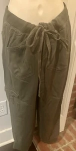 Joggers informales Roxy con cordón y bolsillos verdes rayón para mujer talla mediana M - Imagen 1 de 9