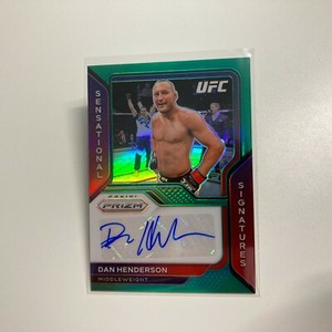 Dan Henderson 2021 Panini Prizm UFC Green Refractor Sensational Signature Auto