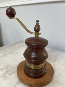 Rare Vintage Zassenha Speyer 6" Stained Beech Wood Pepper Mill Grinder W Germany - Picture 1 of 8