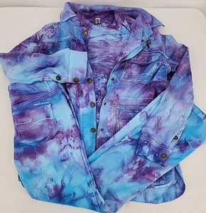 Women's Ice Tie Dye Outfit 3 pieces Medium Shirt and Jacket, DKNY Jeans Size 4 - Picture 1 of 24