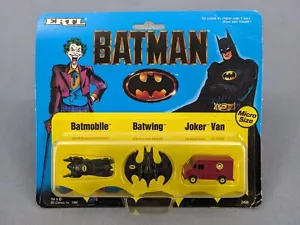 Ertl Vintage Batmobile-Batwing-Joker Van- New in Package - Picture 1 of 7