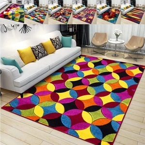 Modern Rug Nonslip Area Rug Large Livingroom Bedroom Carpet New Multi Floor Mats - Picture 1 of 44