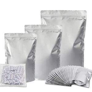50/100/150 Mylar Bags 8.7Mil w 300cc Oxygen Absorbers Food Storage 5x7 6x9 10x14 - Picture 1 of 16