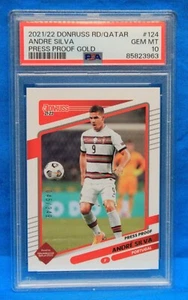 2021-22 Donruss Qatar # 124 Andre Silva PSA 10 GEM MT #85823963 Press Proof Gold - Bild 1 von 3