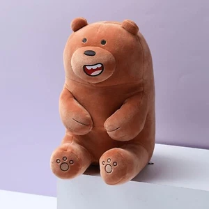 MINISO We Bare Bears Cartoon Network CN Brown Grizzly Bear Plush Pillow 12" - Picture 1 of 4