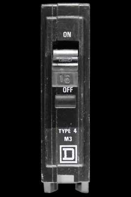 SQUARE D 16 AMP TYPE 4 M3 MCB CIRCUIT BREAKER 10000 - Image 1 of 4