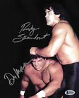Ricky Steamboat & Don Muraco podpisany WWE 8x10 Zdjęcie BAS COA Zdjęcie Autograf NWA
