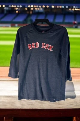 Camiseta Boston Red Sox #15 Pedroia manga 3/4 azul talla mediana 14-16 Foto 1 de 4