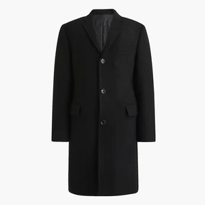New JCREW $398 Mens Size 40 Thompson Topcoat in Black $398 H1012 - Picture 1 of 7