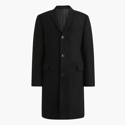 New JCREW $398 Mens Size 40 Thompson Topcoat in Black $398 H1012 - Image 1 of 4