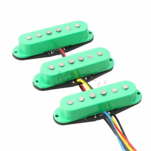 3 piezas Pastilla de bobina individual Alnico 5 Alnico V SSS para guitarra estilo Strat verde - Imagen 1 de 5