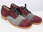 Chaussures à lacets pour hommes vintage années 70 2 tons violet et gris taille 10,5 D 70 Disco Jarman