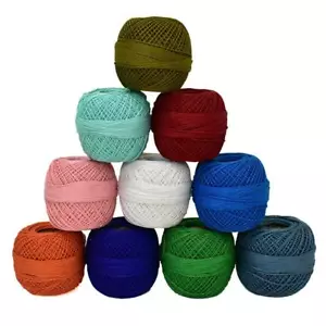 Creative Crochet Cotton Thread Yarn For Knitting Craft Making Combo Pack-10 roll - Picture 1 of 8