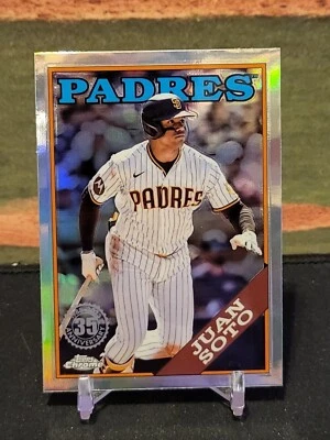 2023 Topps Chrome Update Juan Soto 1988 Topps Insert #88CU-3 San Diego Padres A - Image 1 of 2