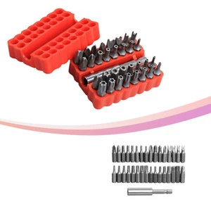 Juego de 33 piezas de brocas de destornillador con soporte de broca de extensión de 1/4" broca de cabeza hexagonal Torx - Imagen 1 de 6