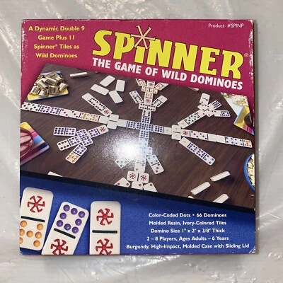 Spinner: The Game of Wild Dominoes, Double 9 Set Plus 11 Wild Spinner Dominoes - Image 1 of 4