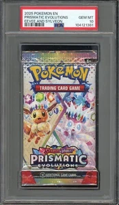 [PSA 10] Prismatic Evolutions Eevee & Sylveon Booster Pack Foil English POKEMON - Picture 1 of 2