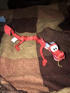 Disney Mulan Mushu Plush Poseable Bendable Stuffed Animal Red Dragon Toy Applaus