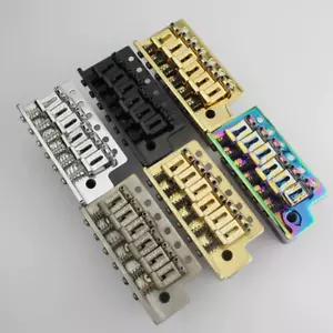 52,5 mm Brücke mit Tremolo passend für Fender Strat E-Gitarre - Gold/Schwarz/Silber - Bild 1 von 15