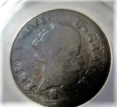 1798 - 1799 K 1 SOL FRANCE LOUIS XVI KM578? DOUBLE STRUCK  ERROR ANACS G4  - Image 1 of 3