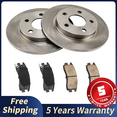Rear Rotors & Ceramic Brake Pads For Buick Lesabre Pontiac Bonneville 2000-2005 Foto 1 de 4