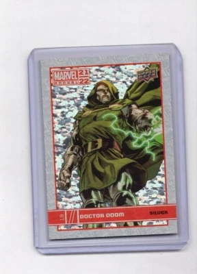 2021-22 UD Marvel Annual DOCTOR DOOM Silver Sparkle Parallel Card MINT! #18 - Image 1 of 2