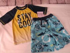 Boys Kids Bathing Suit, Breathable Seamless Child Swimming Wear, Sized 7 - Picture 1 of 7