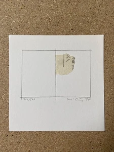 EDUARD MICUS 1974 original signed abstract collage lithograph print artwork - Picture 1 of 4