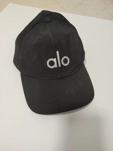 ALO Hat Cap Strap Back Black Yoga Athletic Hiking Outdoor Cotton Ladies Womens - Picture 1 of 6