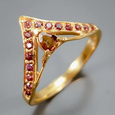 Anillo Vintage Turmalina Natural Plata de Ley 925 Talla 7/R444349 Foto 1 de 4