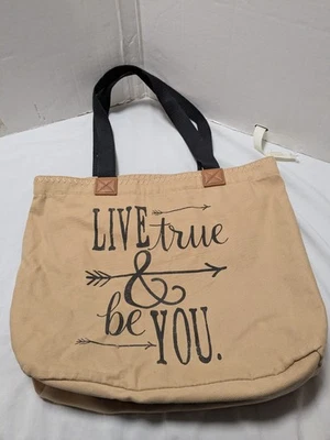 Bolso de Mano Thirty-One Grande de Lona Tostada con Cremallera y Bolsillos Foto 1 de 4