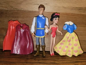 Disney Princess Snow White 3.5" Doll Fashion Polly Pocket With PRINCE - Picture 1 of 8