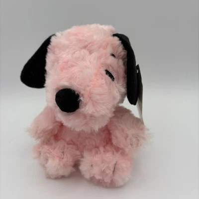 Hallmark Pink Fuzzy Snoopy Peanuts 6“ Plush Puppy Dog Stuffed Animal NWT - Image 1 of 4