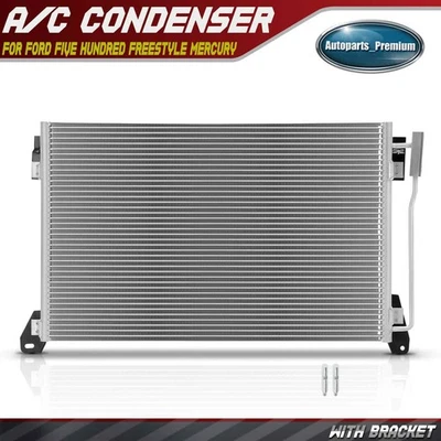A/C Condenser with Bracket for Ford Five Hundred Freestyle Mercury Montego 2005 - Image 1 of 4