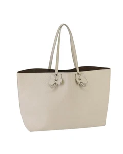 Preloved bottega veneta Pouch Tote Large Leather Tote Bag Women White One Size - Foto 1 di 16