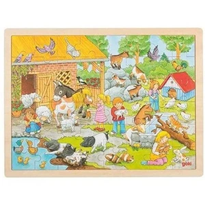 GOKI- Puzzle Zoo de Animales domésticos Rompecabezas, Color (Multicolor) (57685) - Imagen 1 de 1