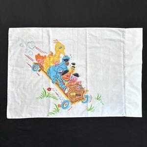 SESAMSTRASSE Großer Vogel Krümelmonster Bert Ernie Kissenhülle Seifenkiste Auto - Bild 1 von 6