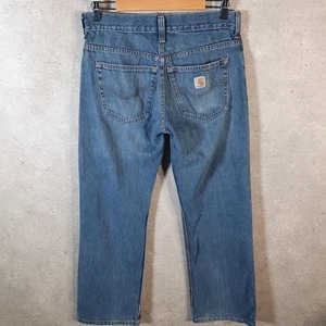 Vintage Carhartt Workwear Carpenter Jeans Mens W30 L31 Blue Denim Loose Fit USA - Picture 1 of 8