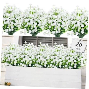 AmyHomie 20 Bundles Artificial Flowers for Outdoor Outside Spring Summer - Picture 1 of 7