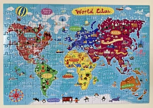 World Cities Puzzle 200 Pieces Crocodile Creek Age 6+ Complete 13X19 in + Poster - Picture 1 of 24